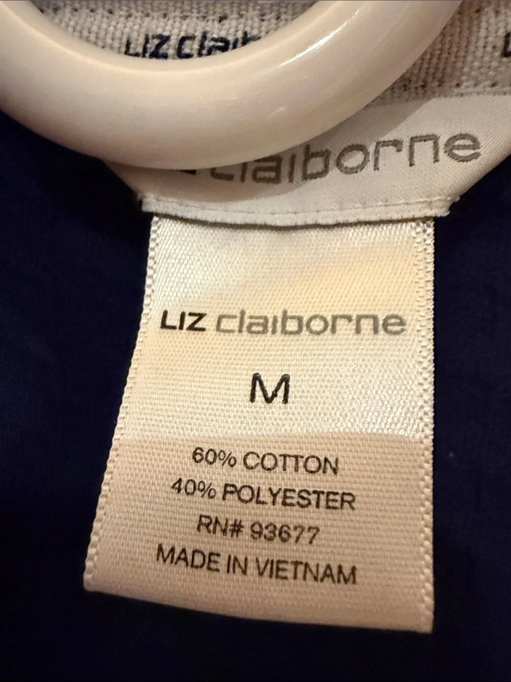 Liz Claiborne Light Navy Blue Waffle Knit Robe with pockets women’s size M